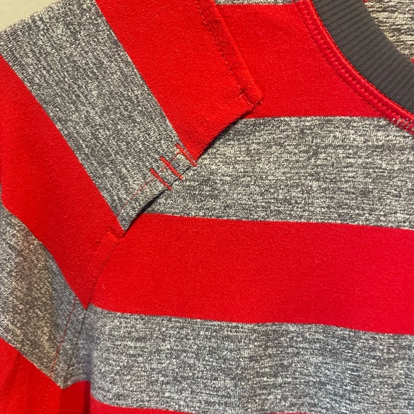 Lululemon Striped Long Sleeve Top Red/Grey Size Large - Picture 4 of 7
